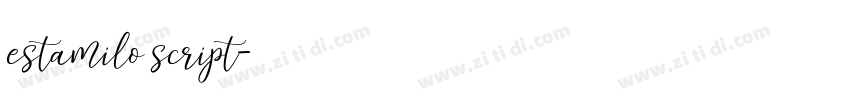 estamilo script字体转换